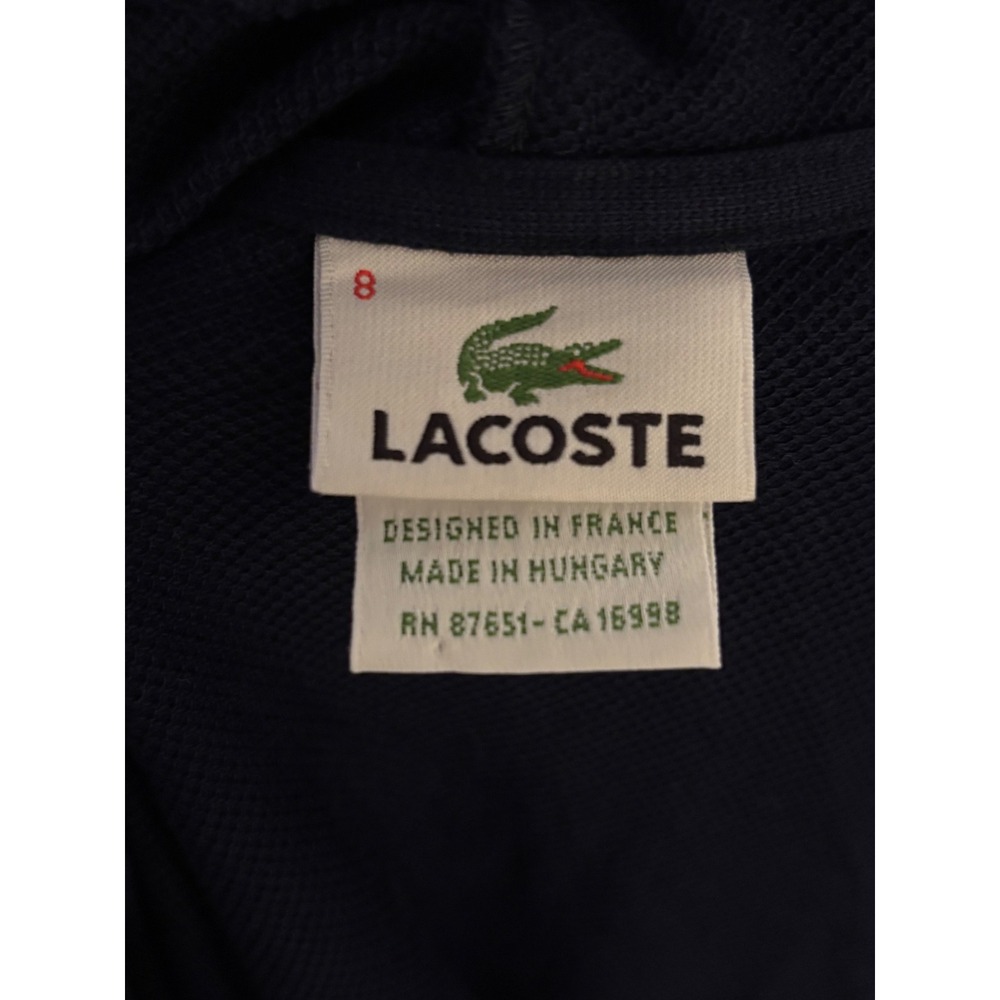 Lacoste Mens Full Zip Hoodie Navy Blue Classic Fit‎ Embroidered Croc Sz 8 3XL - Picture 5 of 5